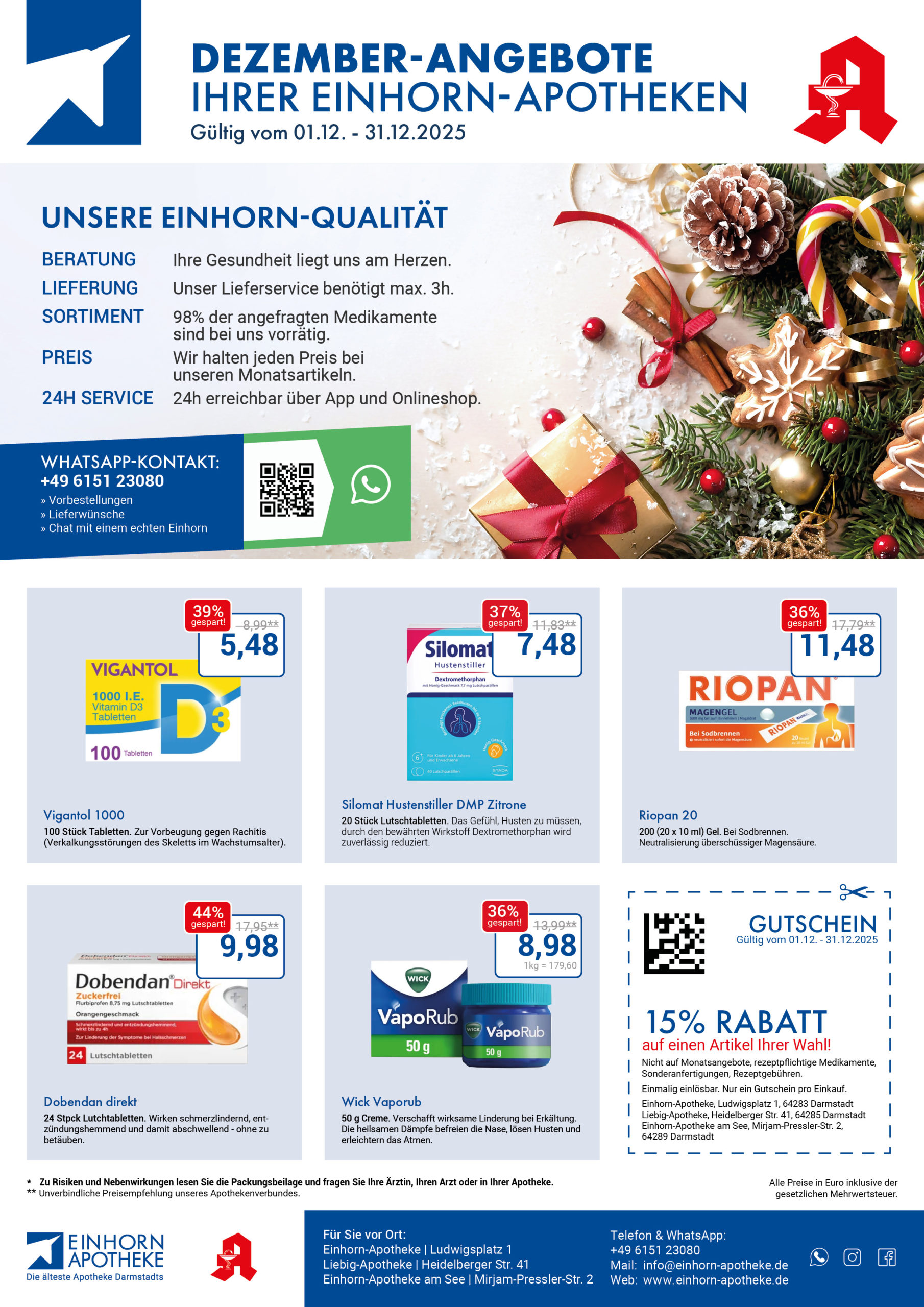 dezember angebotsflyer einhorn 1