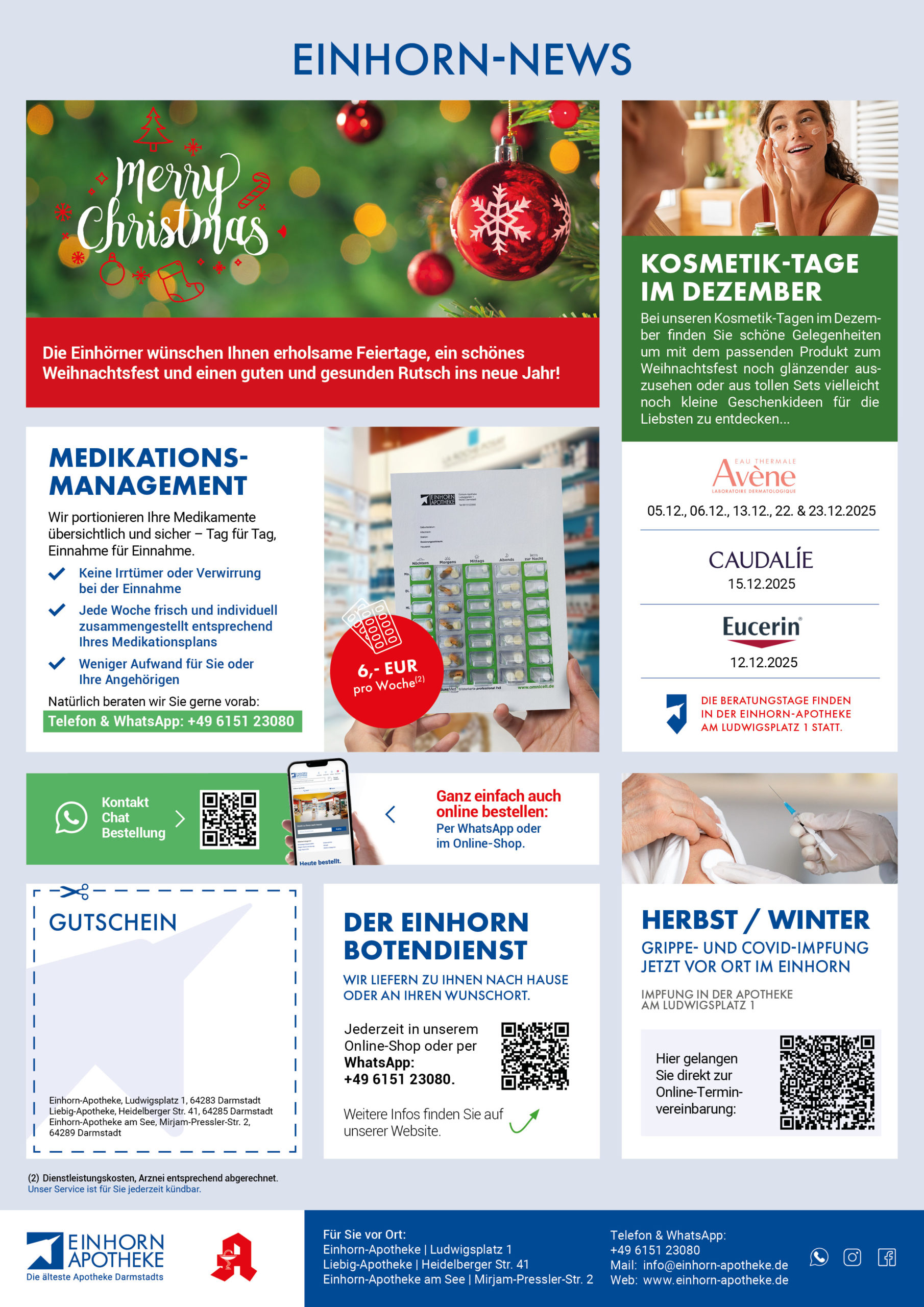 dezember angebotsflyer einhorn 2