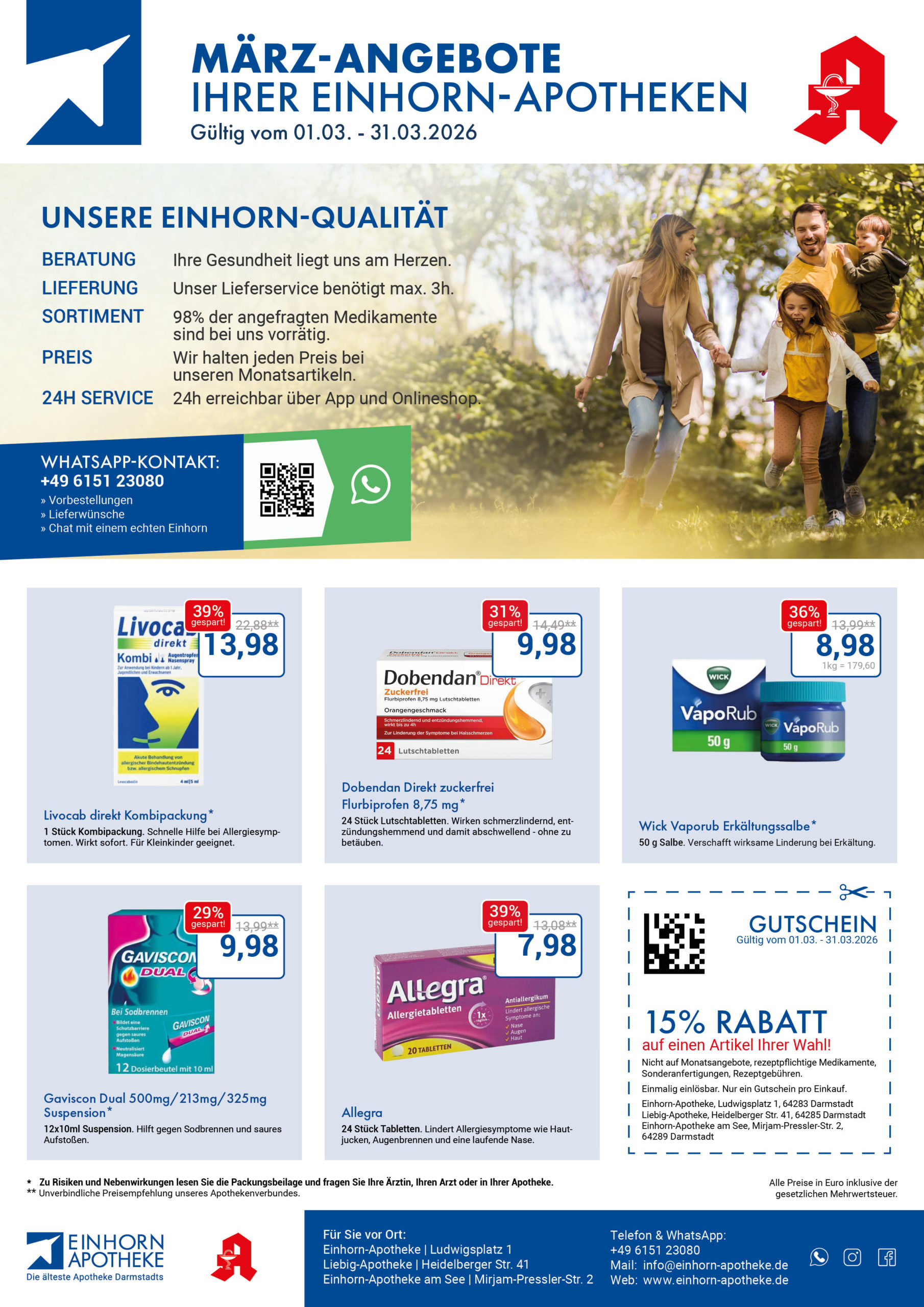einhorn apotheke angebotsflyer märz web25022026 1