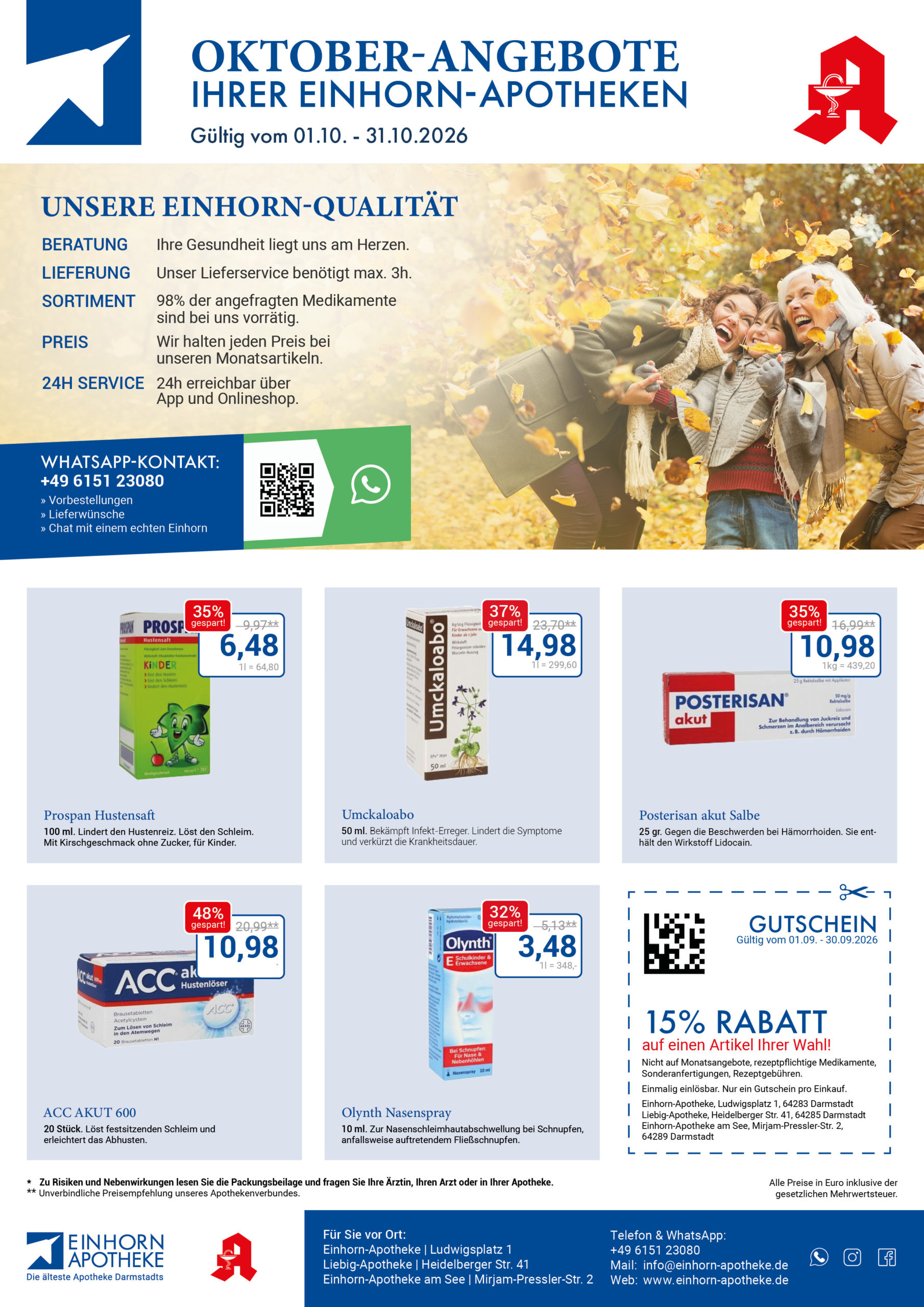 einhorn apotheke oktober angebotsflyer web 1