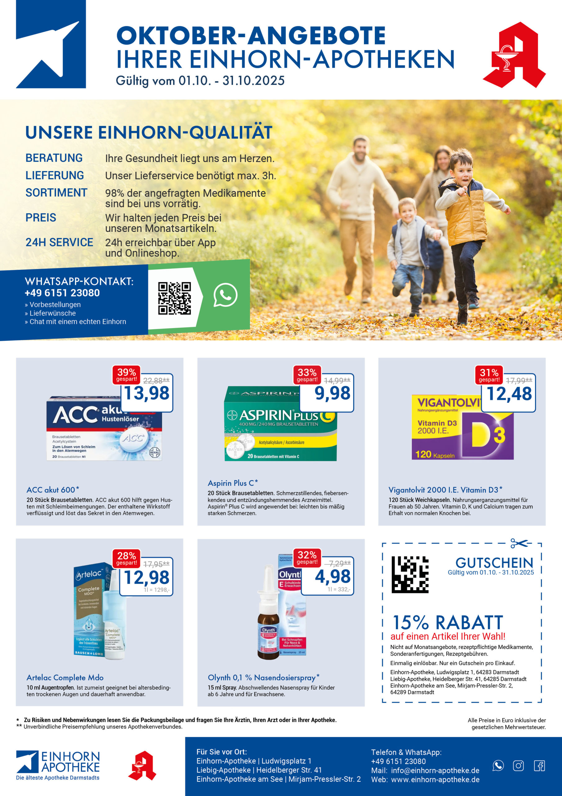 einhorn apotheke oktober angebotsflyer1