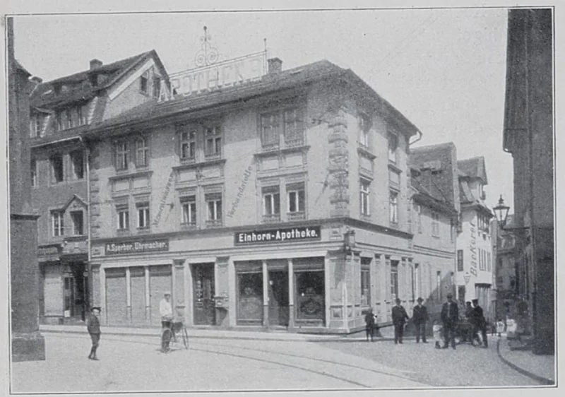 einhorn apotheke darmstadt ca. 1900