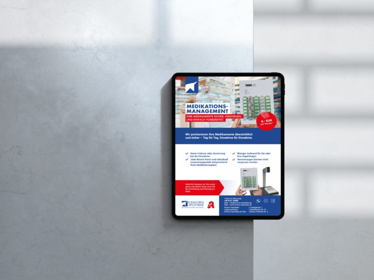 ipad pro mockup on an elegant marble surface mit mediations flyer