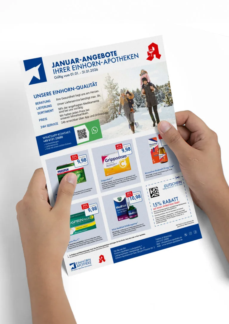 januar einhorn apotheken angebote mockupweb