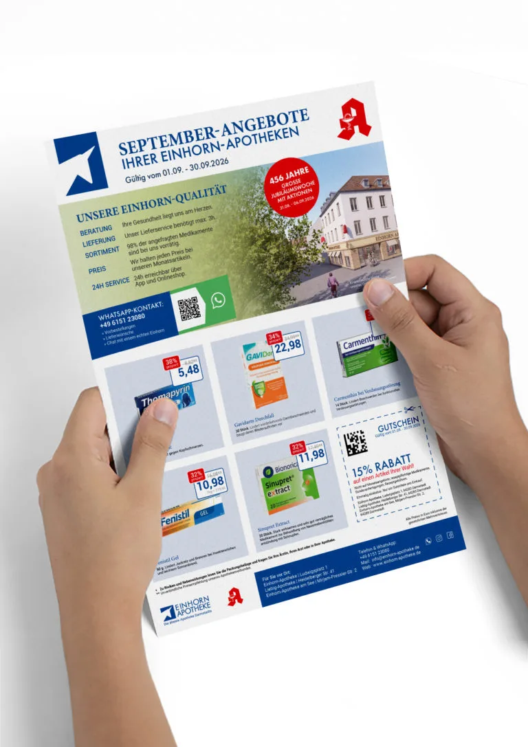september26 einhorn apotheken mockupflyer